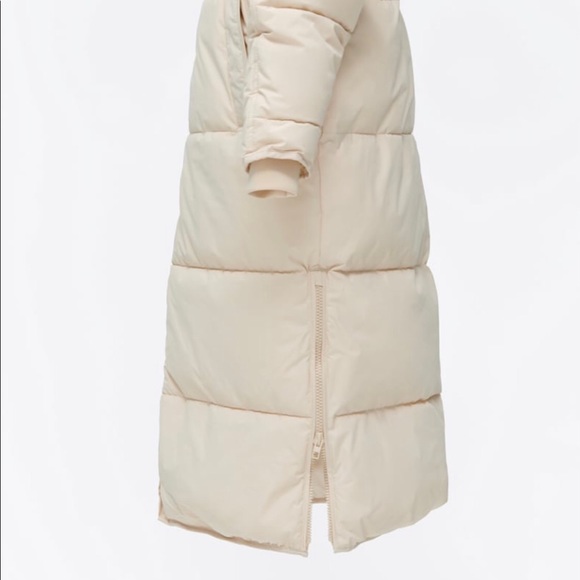 ZARA Women's Water Repellent Puffer Coat(Ecru, US M, L /EUR M, L) - Picture 8 of 15